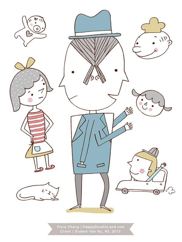 My Illustration for Dutch parenting Magazine Ouders van Nu, Issue #3, 2013