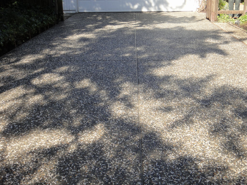 Exposed Aggregate Driveway With Salt & Pepper Rock Close Up