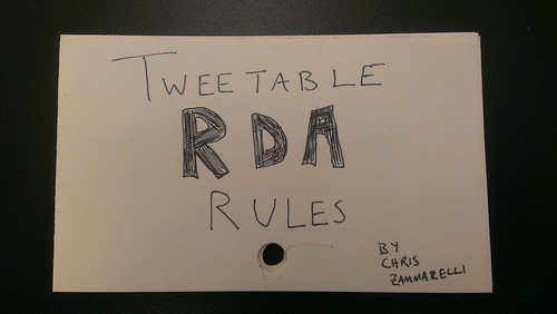 tweetable RDA rules by chris zammarelli