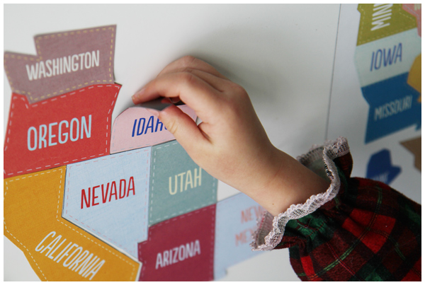 DIY Magnetic USA Map Puzzle