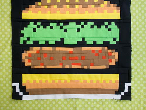 Burger Time Block for Chris's month in the Fab Bee