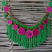 BIB NECKLACE IN GREEN AND PINK