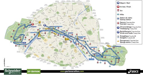 Ruta Maratón de Paris