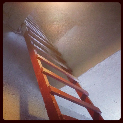Ladder to the roof.
