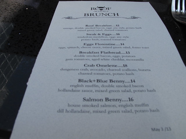 menu brunch black and blue
