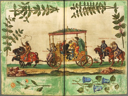 021-Escena de una cabalgata-Descripción del bautismo de la dama Isabel de Hesse-1598-Biblioteca Estatal de Baviera
