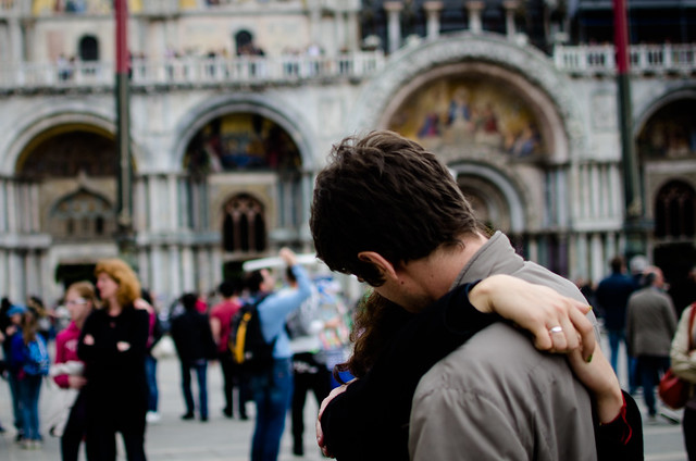 Love is in the air at Venice's St. Mark's Square