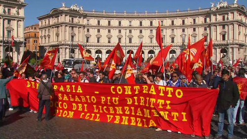 Italian demonstration against austerity on May 18, 2013. In southern Europe the economic crisis of capitalism is worsening every month. by Pan-African News Wire File Photos