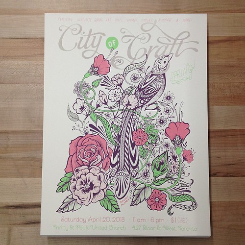 Spring posters! Design by @kirstenmccrea. Screen printed in Kensington Market by @kidicarus_store.