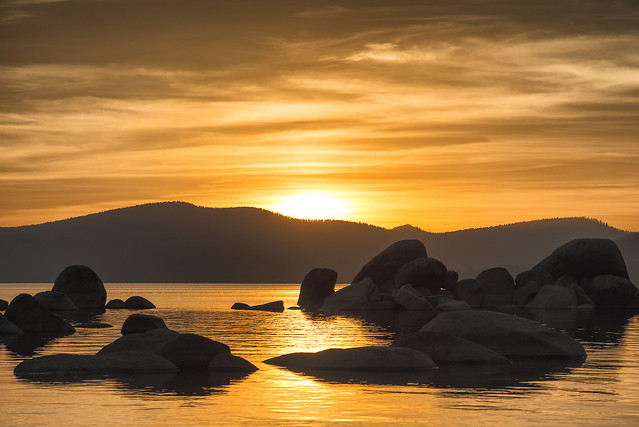 Sand Harbor Lake Tahoe Sunset