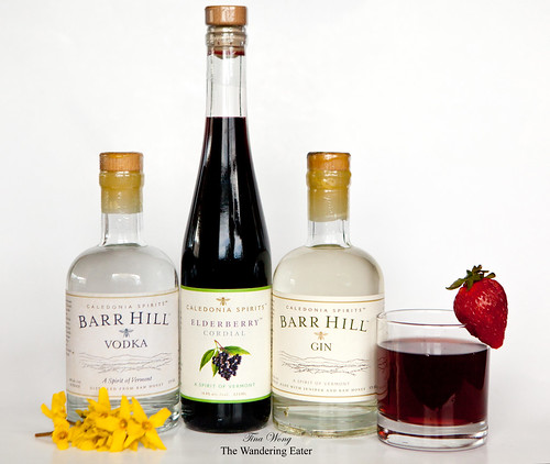 Caledonia Spirits: Barr Hill Vodka, Elderberry Cordial, Barr Hill Gin