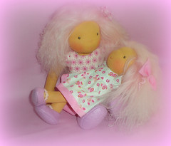Waldorf doll sisters 12" and 9"