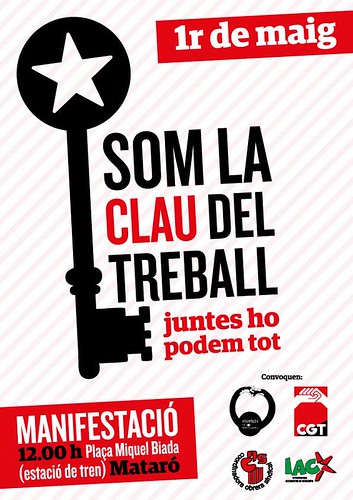 cartell 1 Maig 2013 Mataró CGT