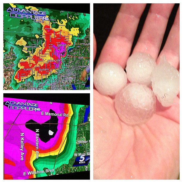 Hail in Oklahoma City