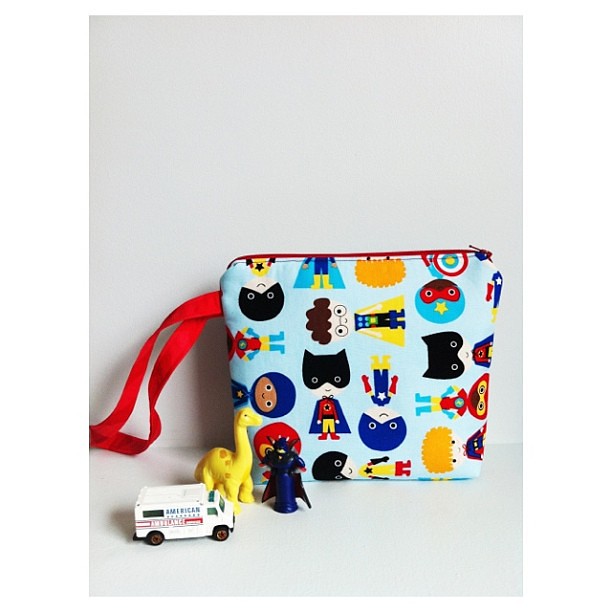 Super Kid Toy Tote/Diaper Clutch | 8x9.5 inches | $28 | TWO available