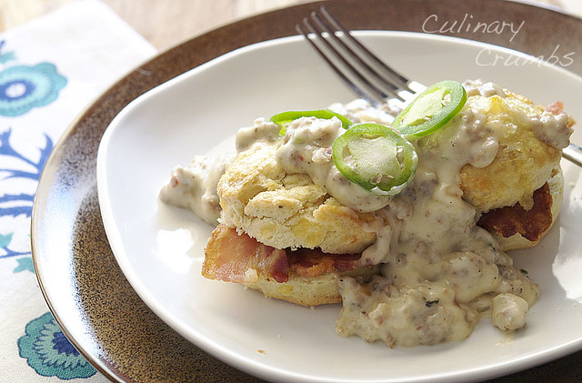 cheddar biscuits and gravy