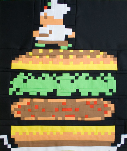 Burger Time Block for Chris's month in the Fab Bee