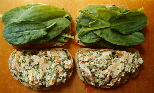 Smoked Fish Sandwich: Sorrel & Fish Salad
