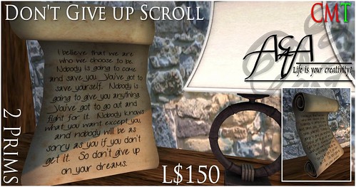 ::A&A:: NEW!! Don't give up Scroll by Alliana Petunia
