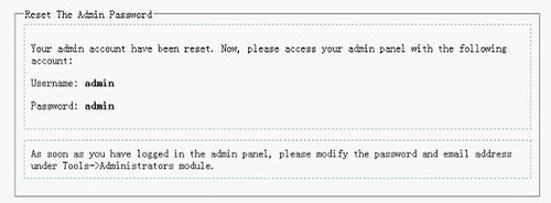 How To Reset The Admin Password 1
