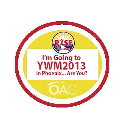 YWM2013 Convention badge