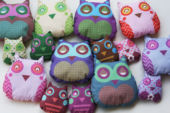 Soft fabric owls