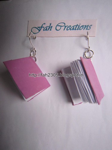 Handmade Jewelry - Paper Book Earrings (5) by fah2305