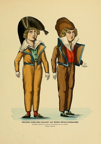 022-Muñecas vestidas segun la moda revolucionaria-Epoca Imperio-Histoire des jouets….1902- Henry René d’ Allemagne