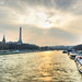 Boats Seine River Eiffel Tower