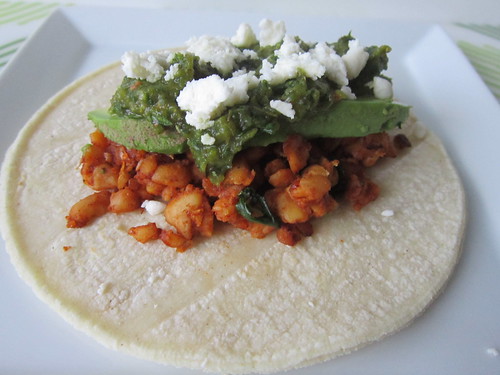 Tempeh Tacos with Roasted Poblano Salsa