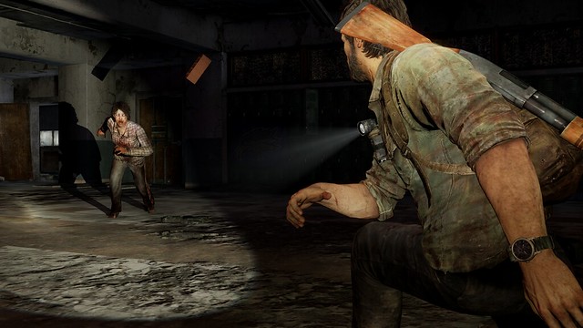 The Last of Us for PS3 - joel throws brick