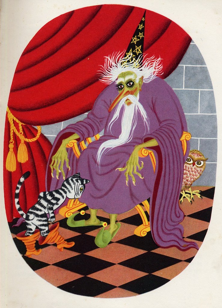Helena Zmatlíková - Illustration for Vitezslav Kocourek's "The Tale Around The World" Prague, 1957 (2)