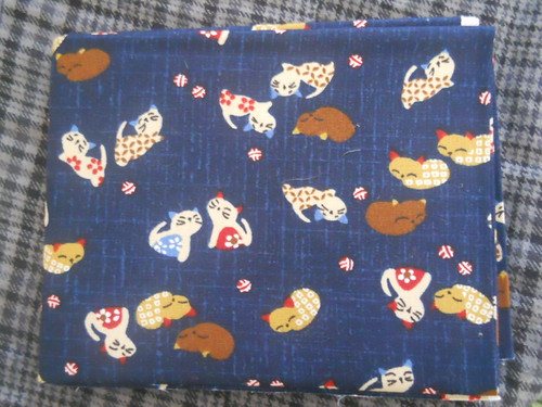 Japanese Kitty quilting fabric