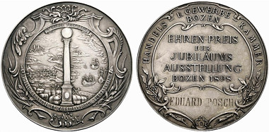 1898 Bolzano Jubilee prize medal