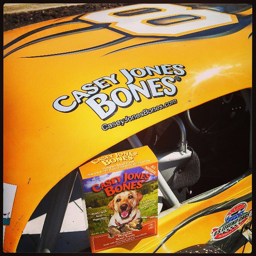 Opened up a box of #CaseyJonesBones #pumpkin for the #dogs at Wiscasset today    #8 #uslegends #dogstagram #dogtreats #racecar