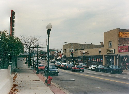 Downtown Downers Grove Illinois.  November 1989. by Eddie from Chicago
