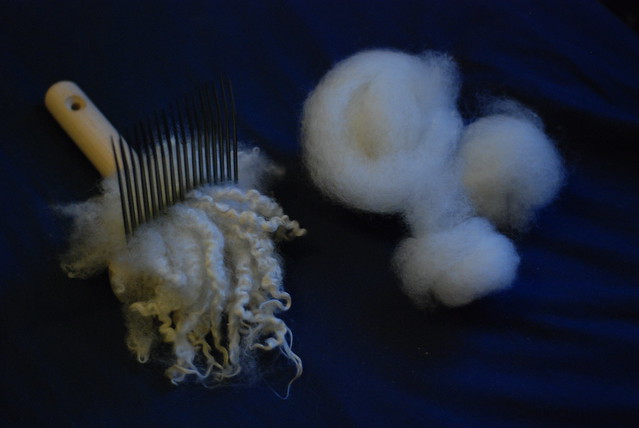 Valkyrie Extrafine Mini combs combing longwool fleece