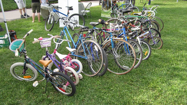 image of donated bikes