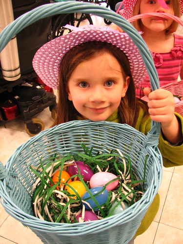 Easter egg hunt at Great-Ma's house