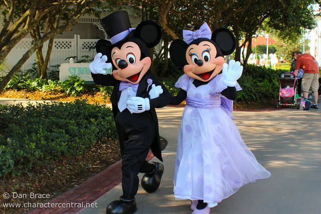 Mickey and Minnie Mouse dress up for Easter
