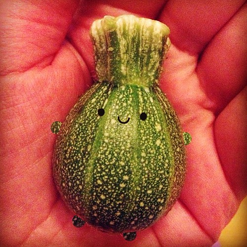 I bought these little courgettes pretty much because they'd make great kawaii characters.