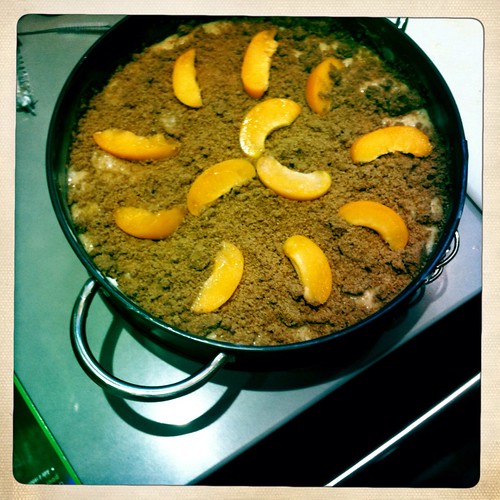 Crumble + Sliced Apricots = Glamming it Up a Bit