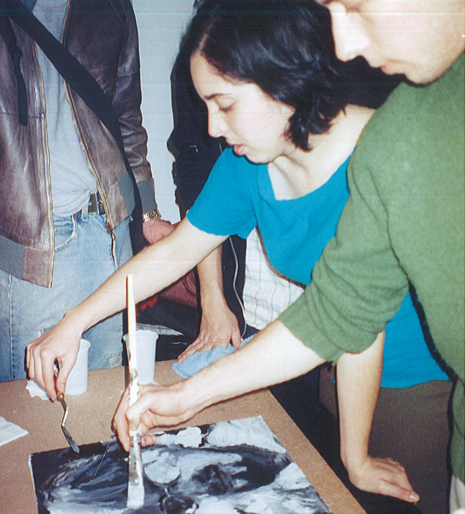 Students painting in the Rome studio, fall 2000.

photo / Anna Rita Flati