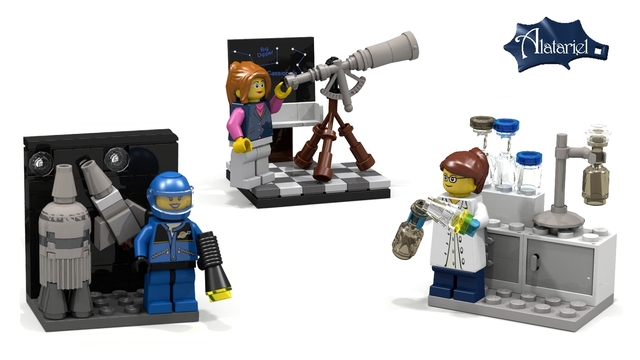 women in science lego set