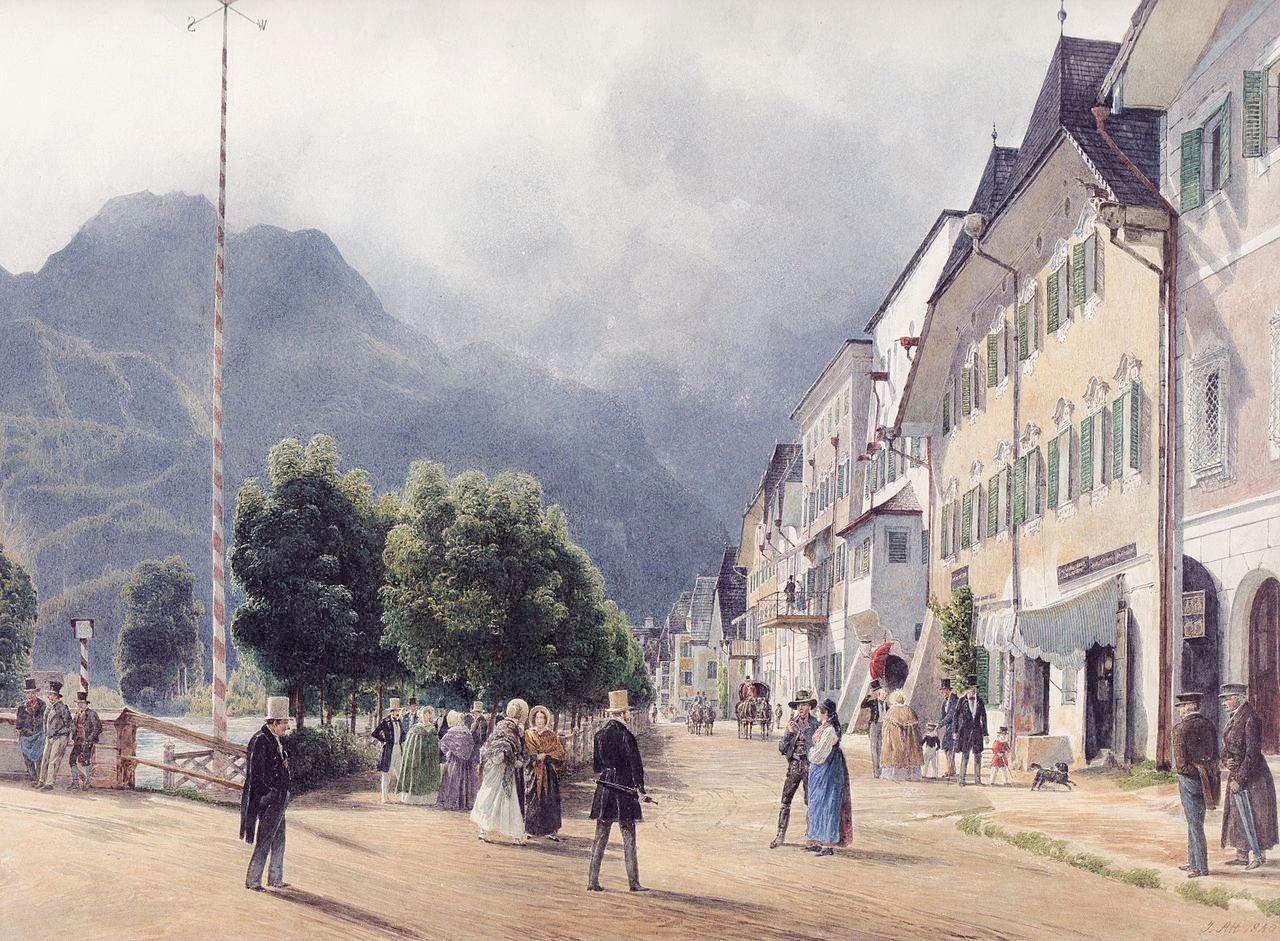 The Esplanade of Ischl by Rudolf von Alt