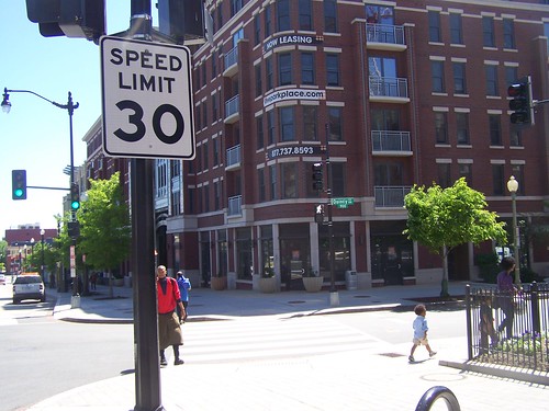 30 mph speed limit sign, 3800 block of Georgia Avenue NW, 1/2 block from the Petworth Metro