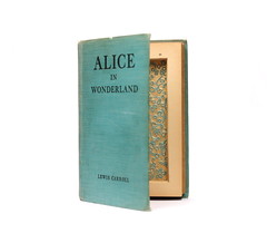 Vintage Alice in Wonderland Hollow Book