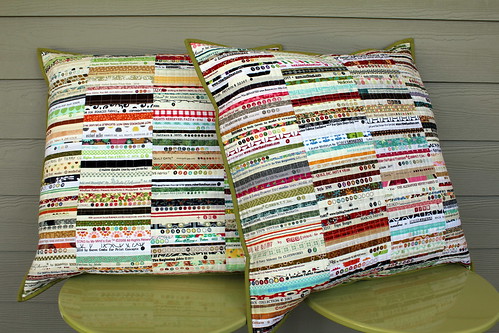 Selvage Pillows Front View