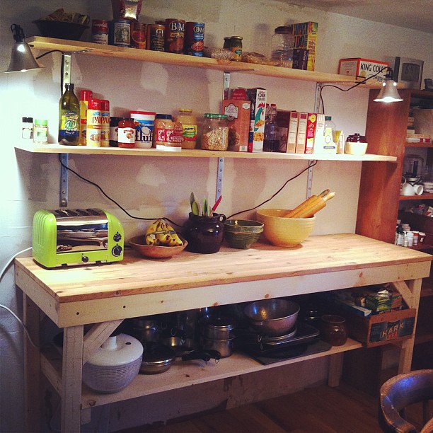 One side of the kitchen is built. Damn, we're good. #diy #homeimprovement #kitchen