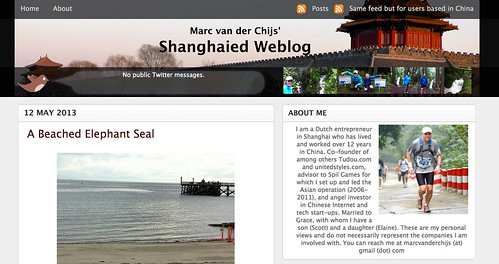 Old format of my blog (www.marc.cn): Shanghaied Weblog